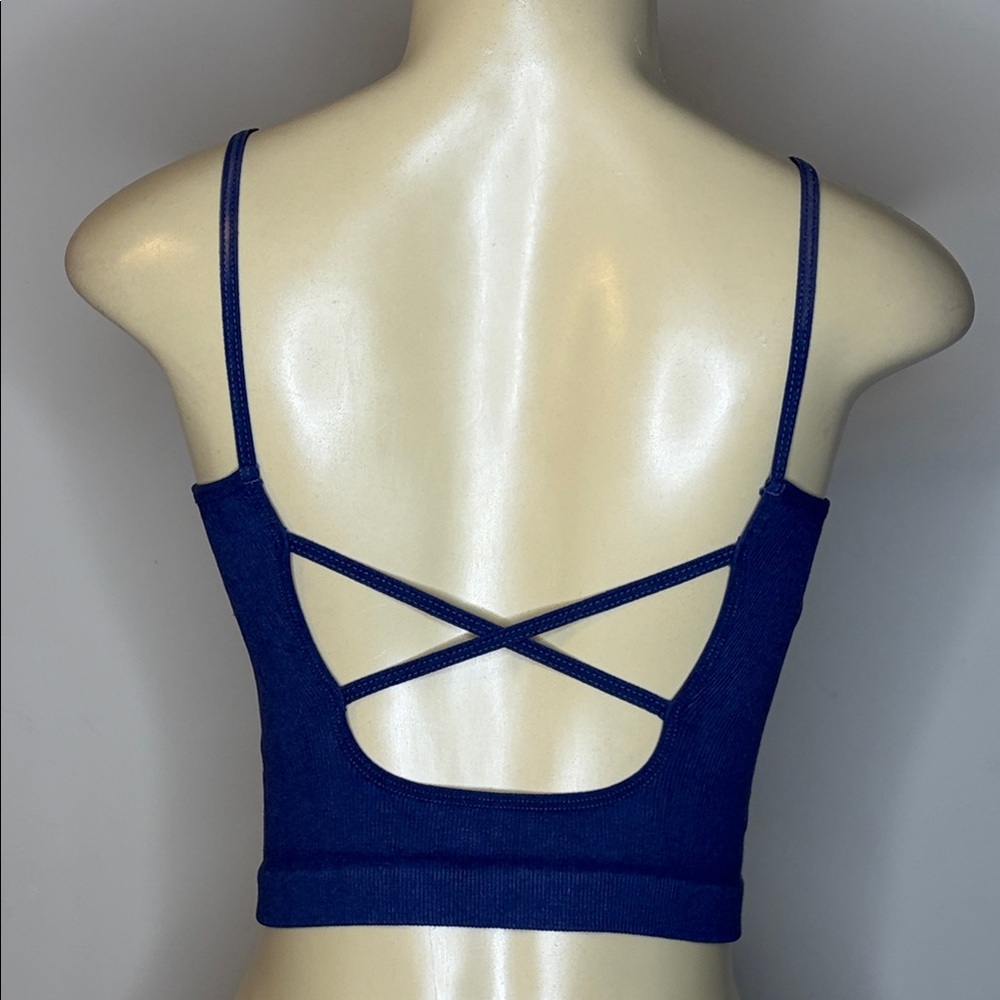 By Together Purple Women's Spaghetti Strap Crop Top Size M/L - Picture 2 of 6